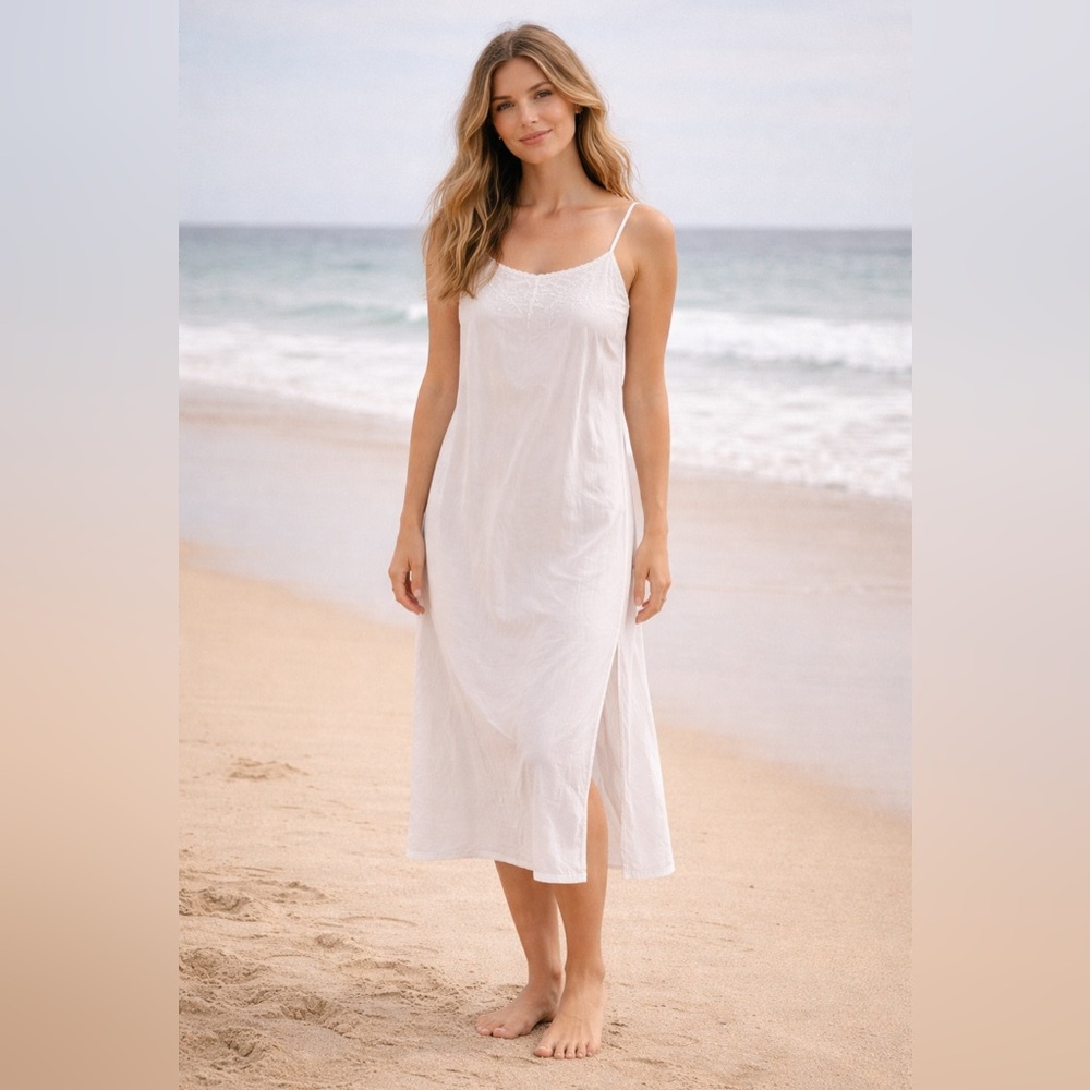 Zara White Slip Chemise